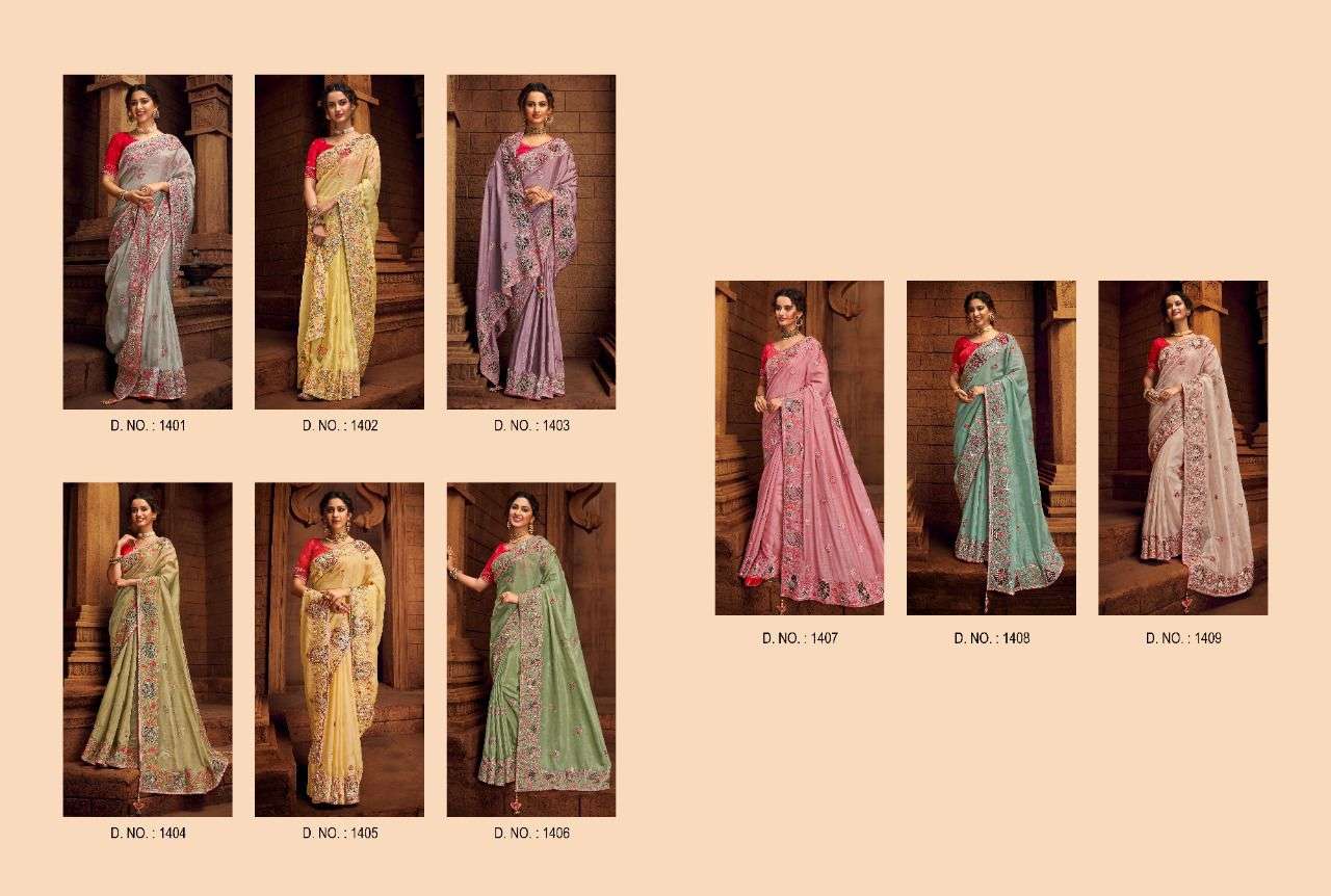 PRERANA SILK CORPORATION DESIGNER ORGANZA NET SAREE 