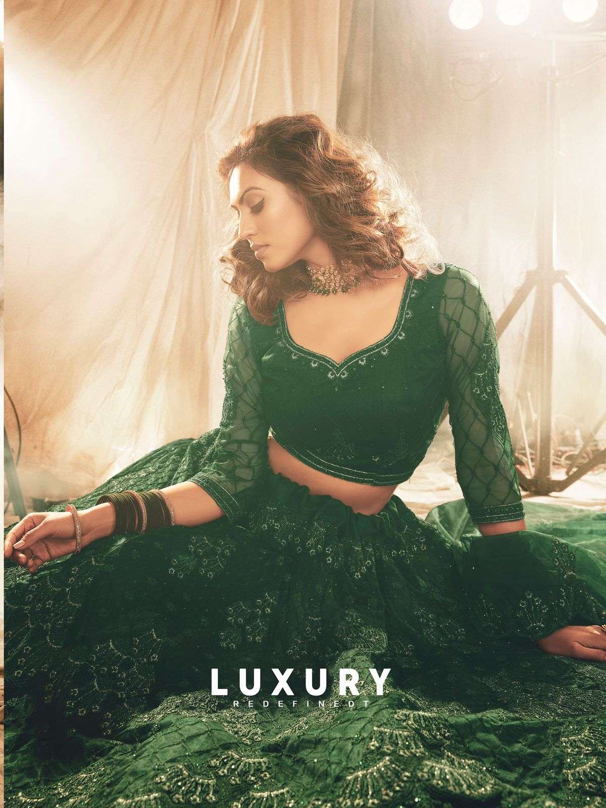 SENHORA SANSKRUTI BRIDAL HERITAGE VOL-5 DESIGNER NET LEHENGA 