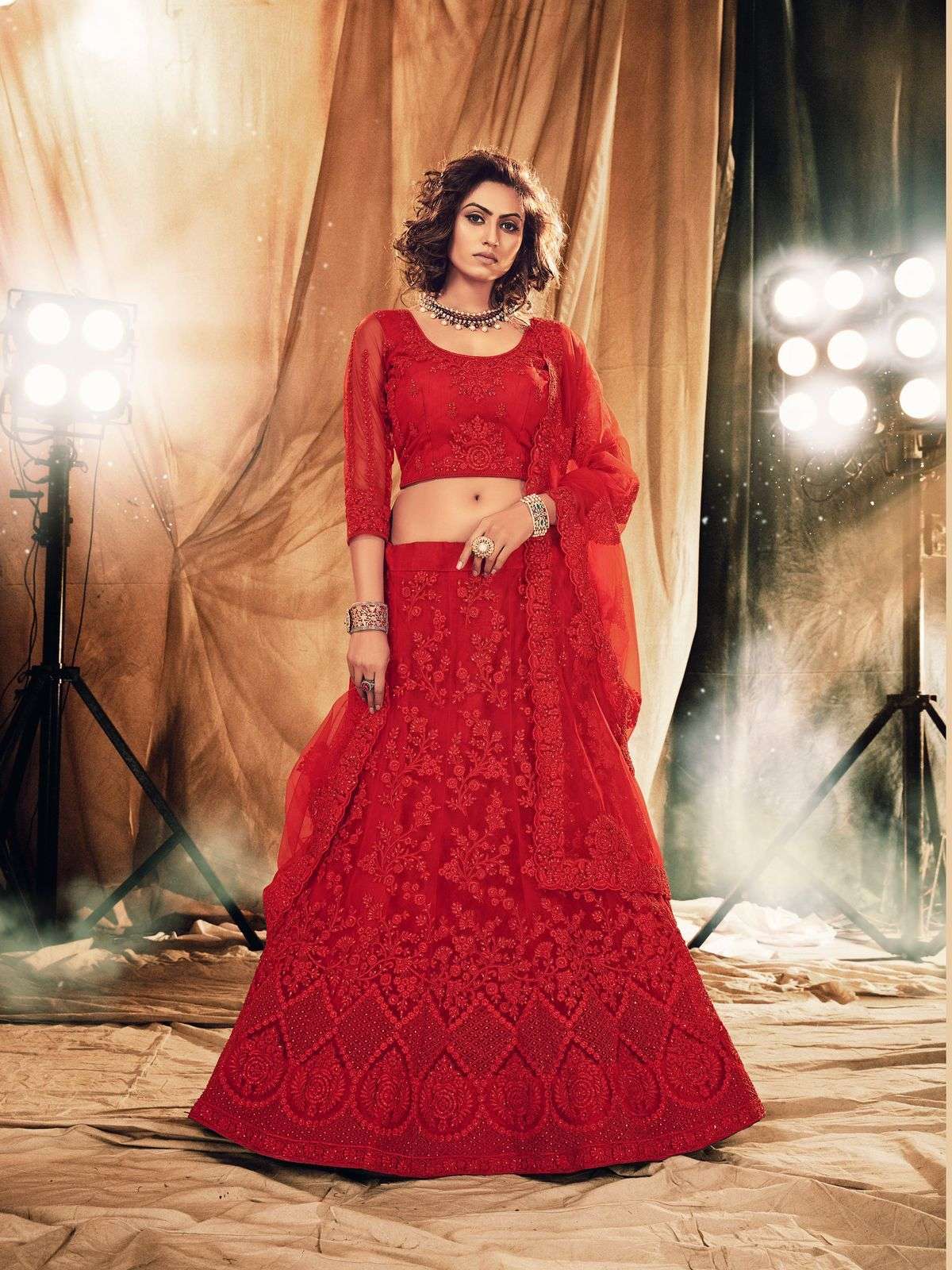 SENHORA SANSKRUTI BRIDAL HERITAGE VOL-5 DESIGNER NET LEHENGA 