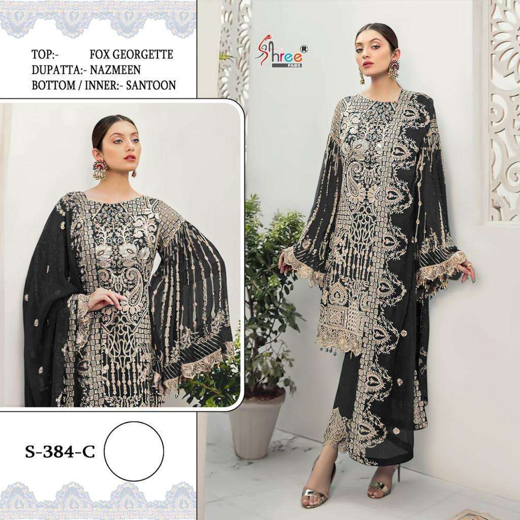 SHREE FAB S-384 COLORS DESIGNER GEORGETTE SUIT 