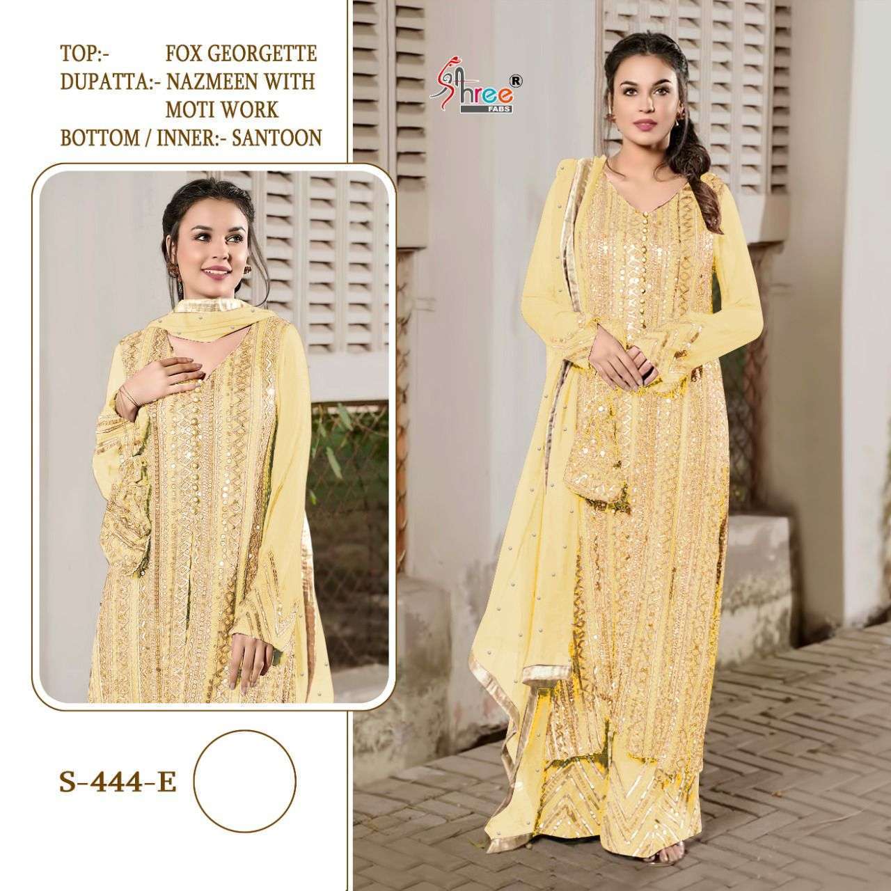 SHREE FABS S-444 COLORS DESIGNER FAUX GEORGETTE SUIT 