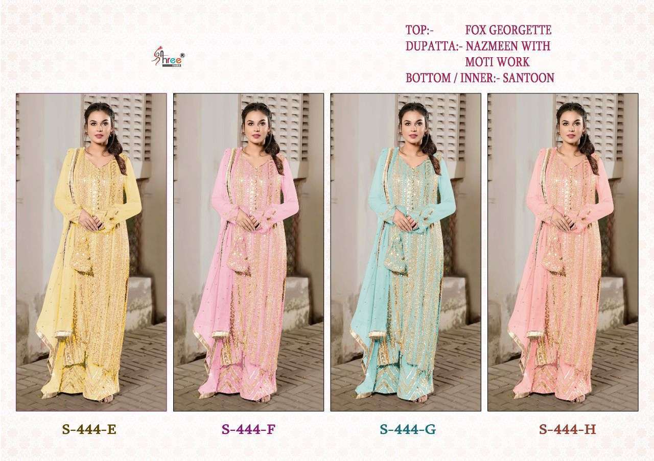 SHREE FABS S-444 COLORS DESIGNER FAUX GEORGETTE SUIT 