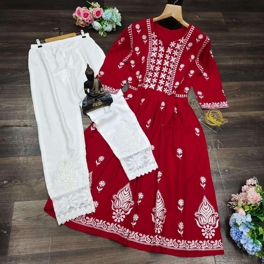 X-LADY 6 COLORS DESIGNER PREMIUM RAYON COTTON KURTI 