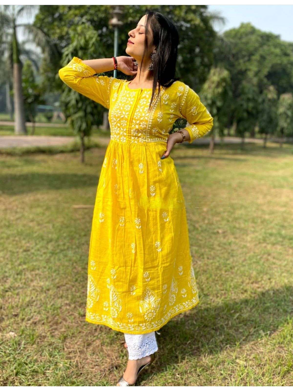X-LADY 6 COLORS DESIGNER PREMIUM RAYON COTTON KURTI 