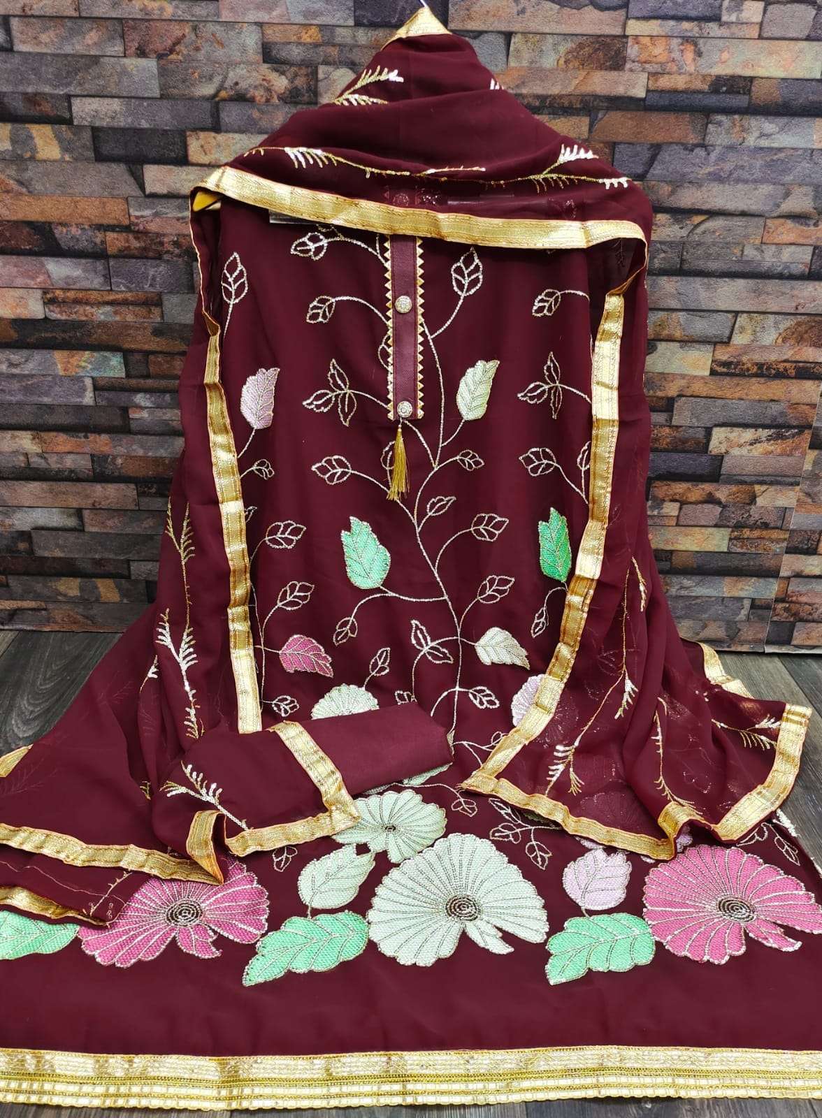 BT-07 DESIGNER FAUX GEORGETTE SEQUENCE WORK NON CATALOG SUIT 