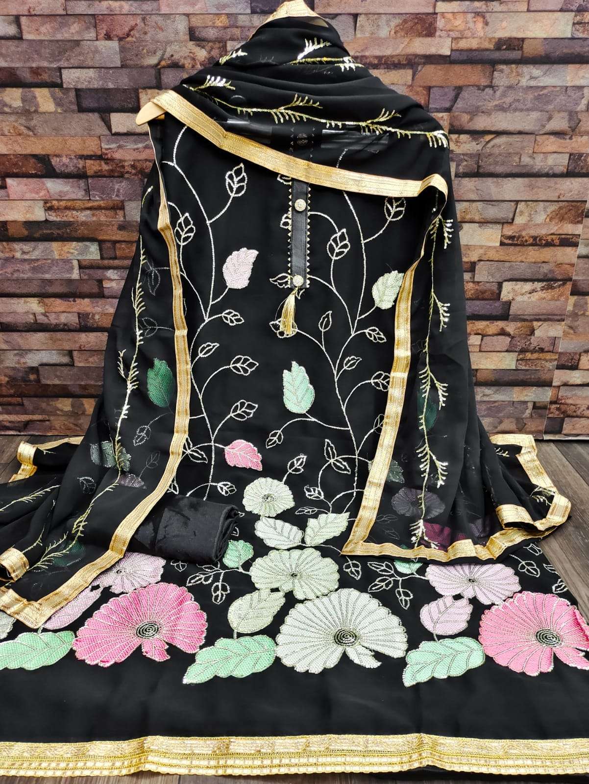 BT-07 DESIGNER FAUX GEORGETTE SEQUENCE WORK NON CATALOG SUIT 