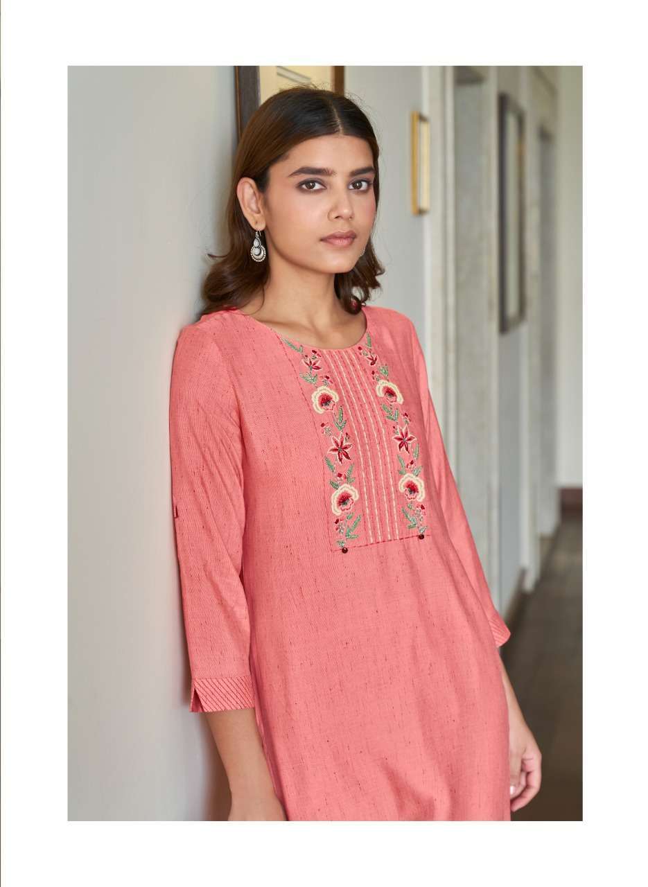 four buttons colors vol 12 series 5121-5128 heavy viscose kurti 