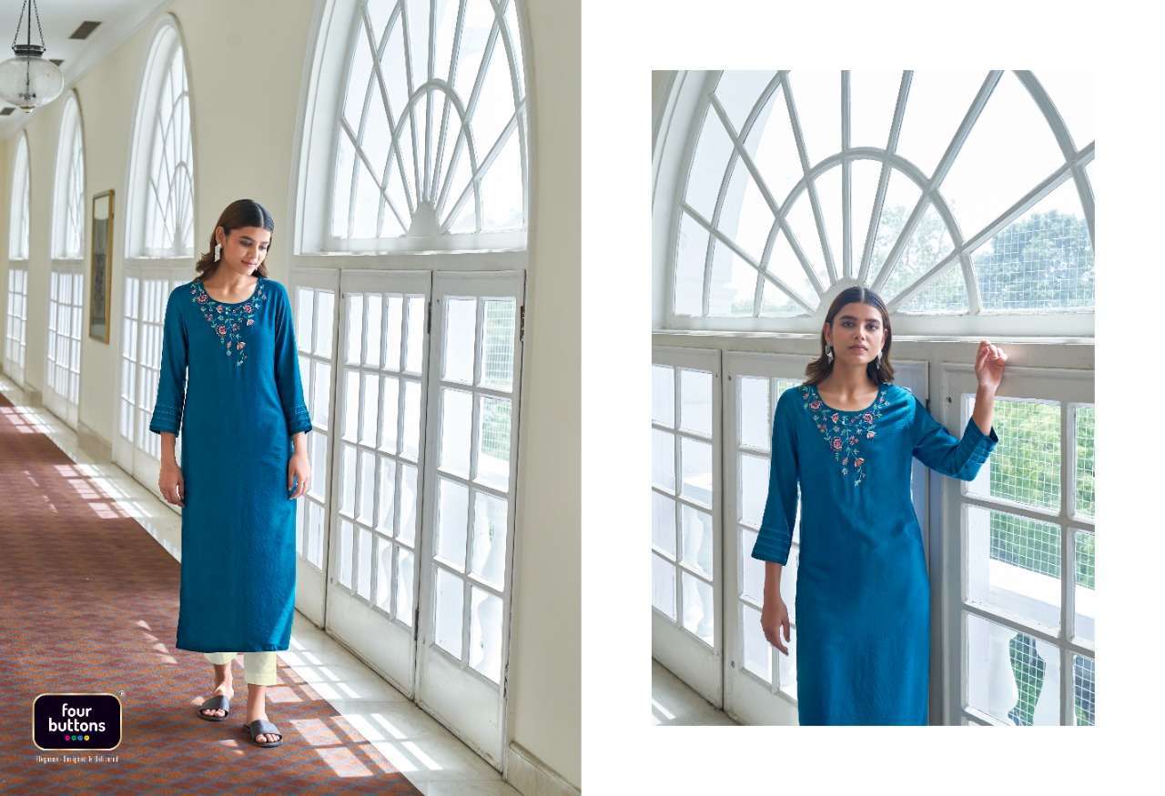 four buttons colors vol 12 series 5121-5128 heavy viscose kurti 