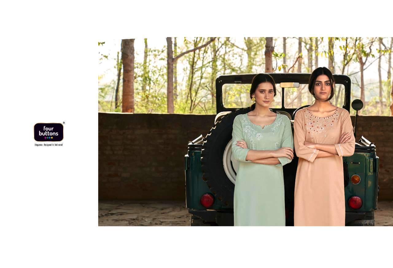 four buttons colors vol 13 series 1881-1888 heavy cotton linen kurti 