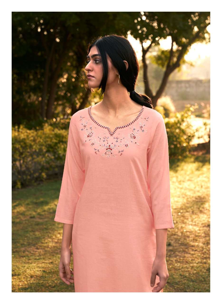 four buttons colors vol 13 series 1881-1888 heavy cotton linen kurti 