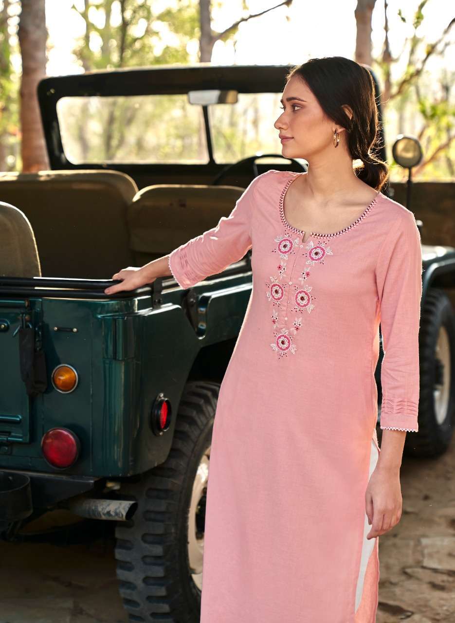 four buttons colors vol 13 series 1881-1888 heavy cotton linen kurti 