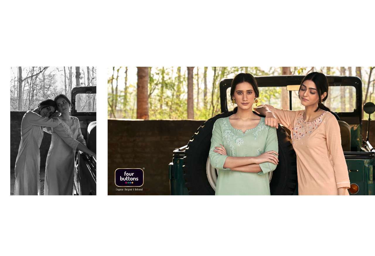 four buttons colors vol 13 series 1881-1888 heavy cotton linen kurti 