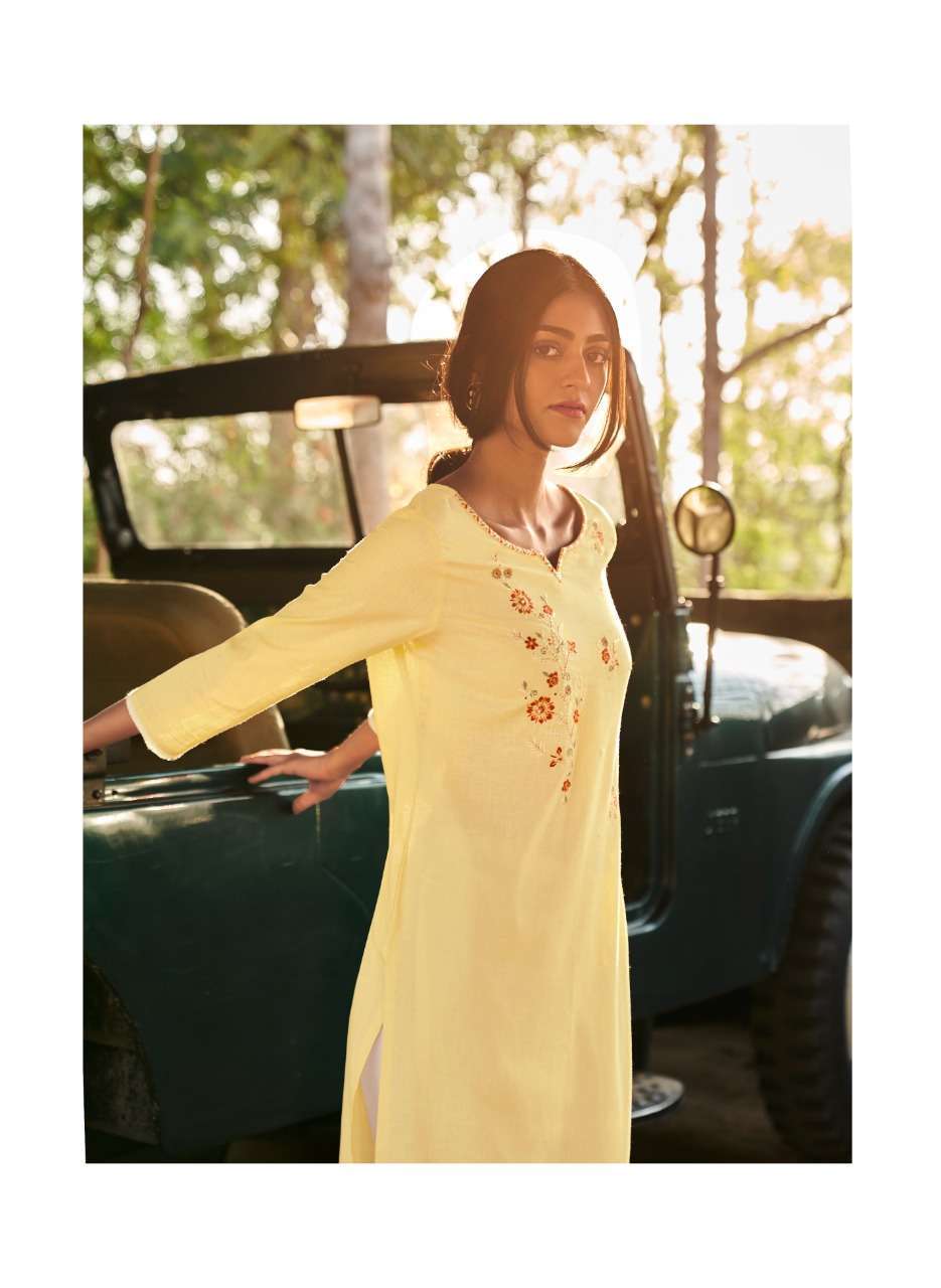 four buttons colors vol 13 series 1881-1888 heavy cotton linen kurti 