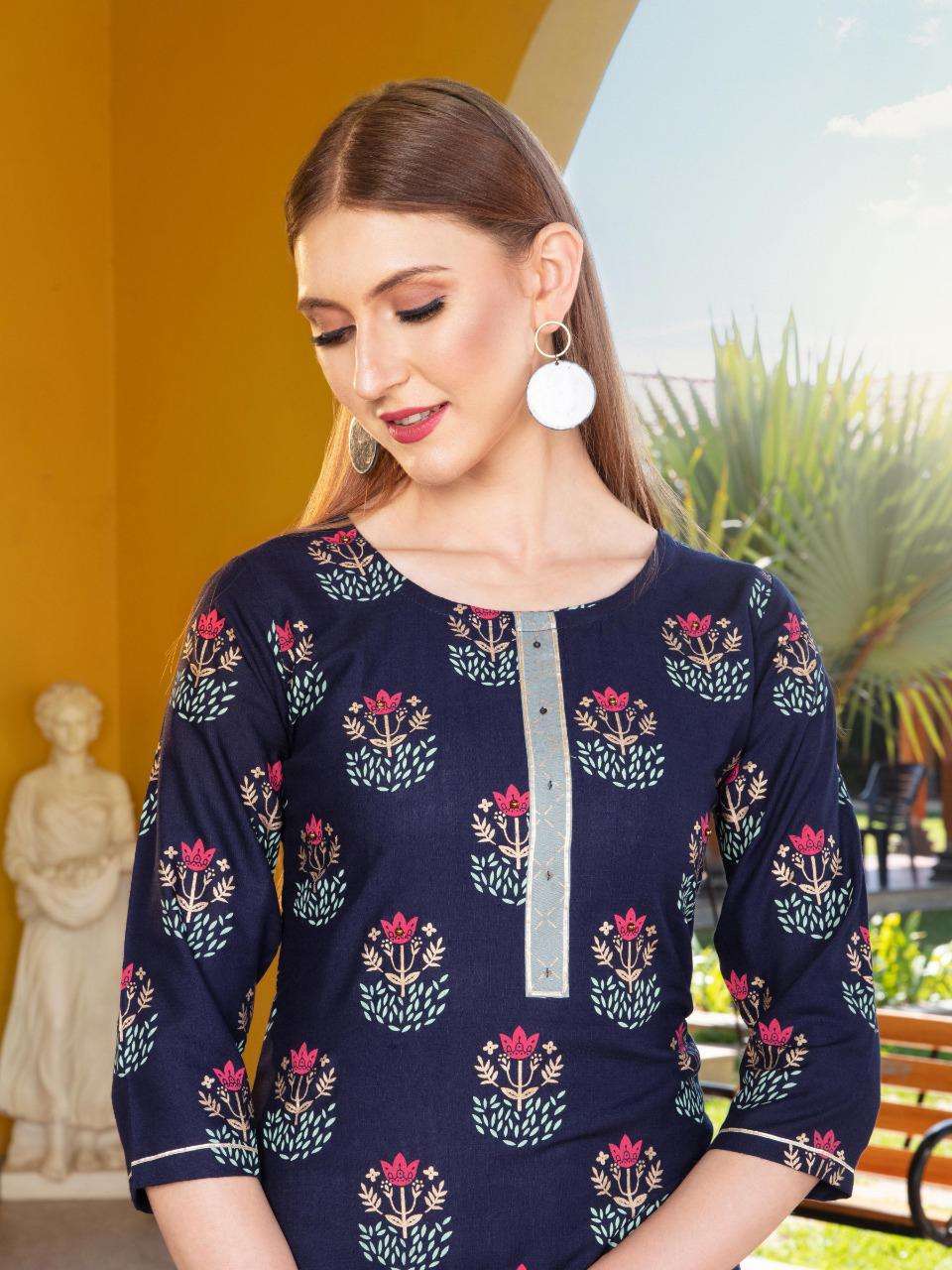 heritage ananta vol-2 series 01-07 rayon slub kurti 