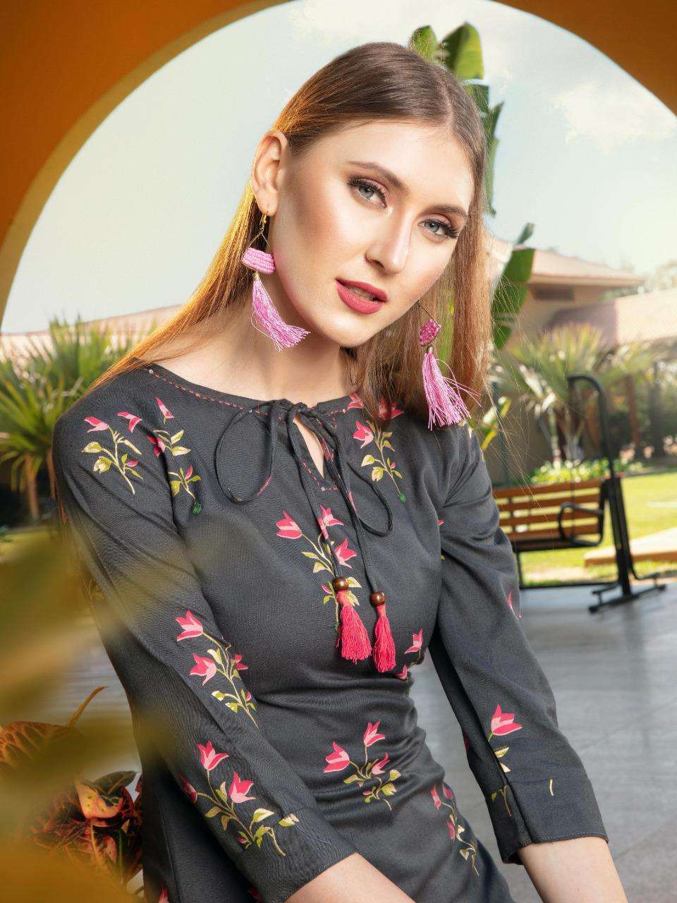 heritage ananta vol-2 series 01-07 rayon slub kurti 