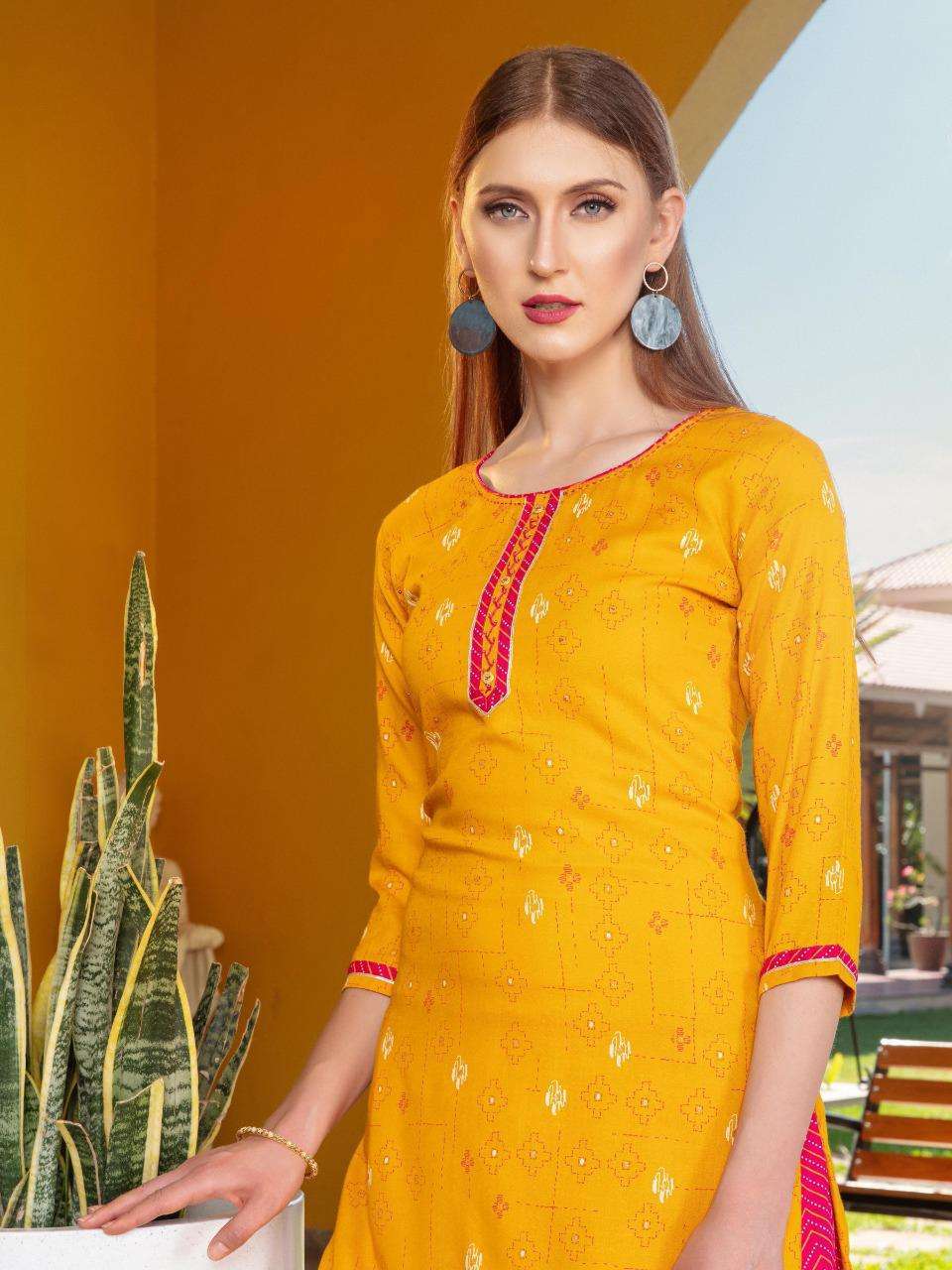 heritage ananta vol-2 series 01-07 rayon slub kurti 