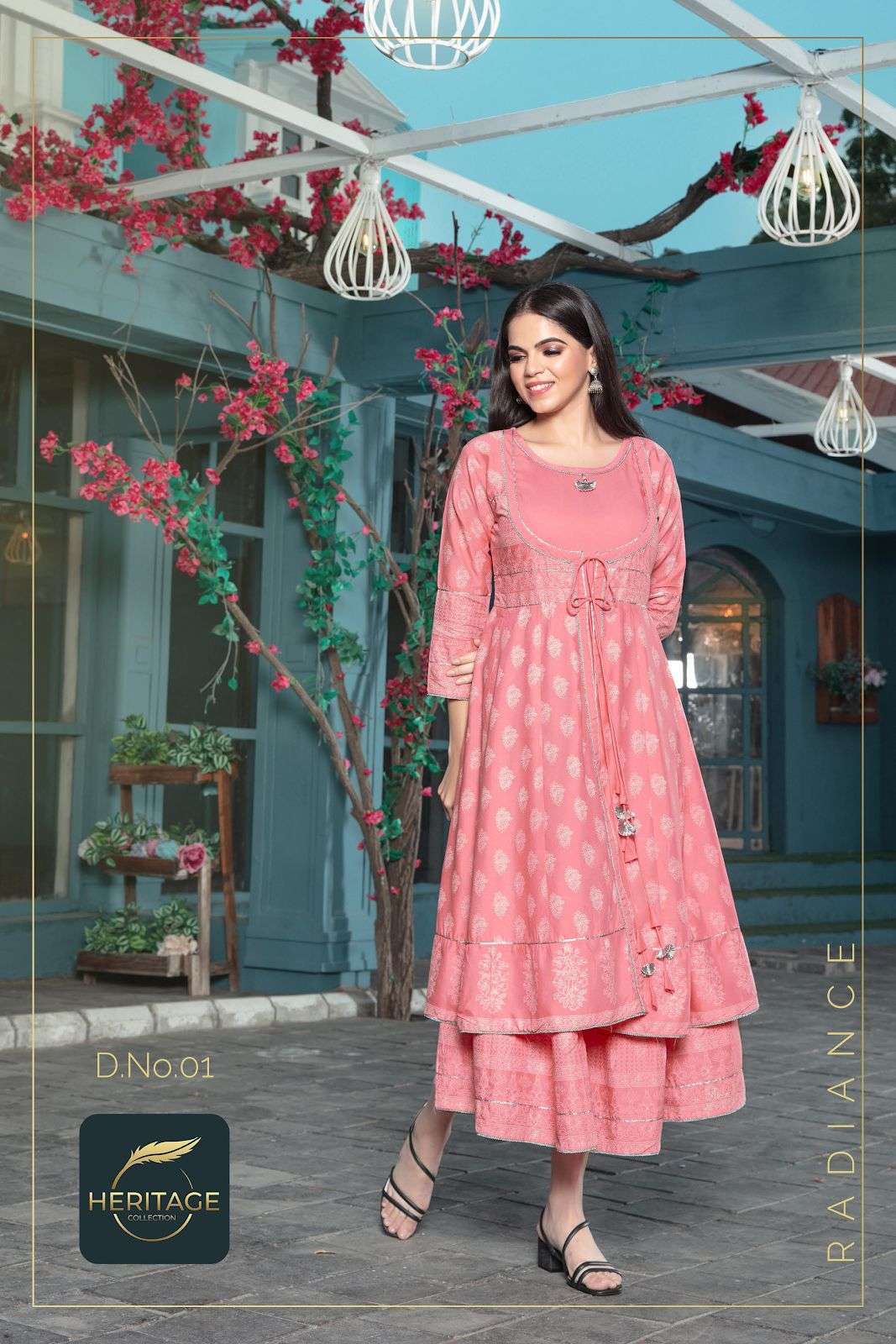 heritage elite series 01-05 rayon printed heavy soft viscose kurti 