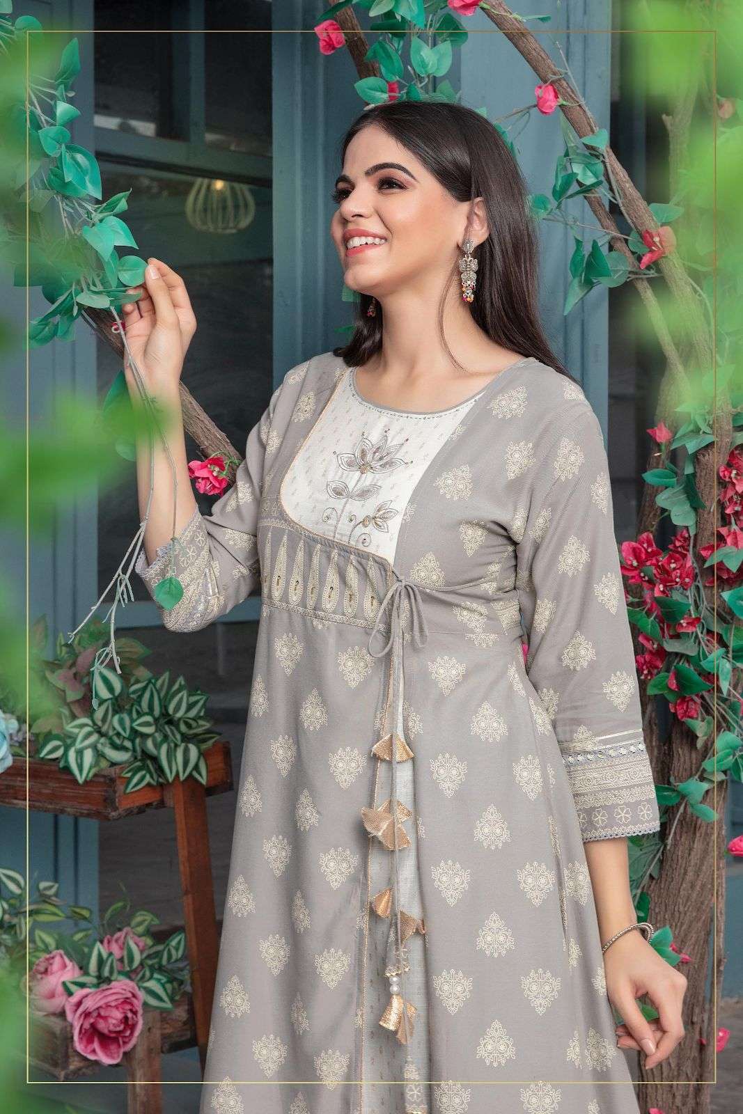 heritage elite series 01-05 rayon printed heavy soft viscose kurti 