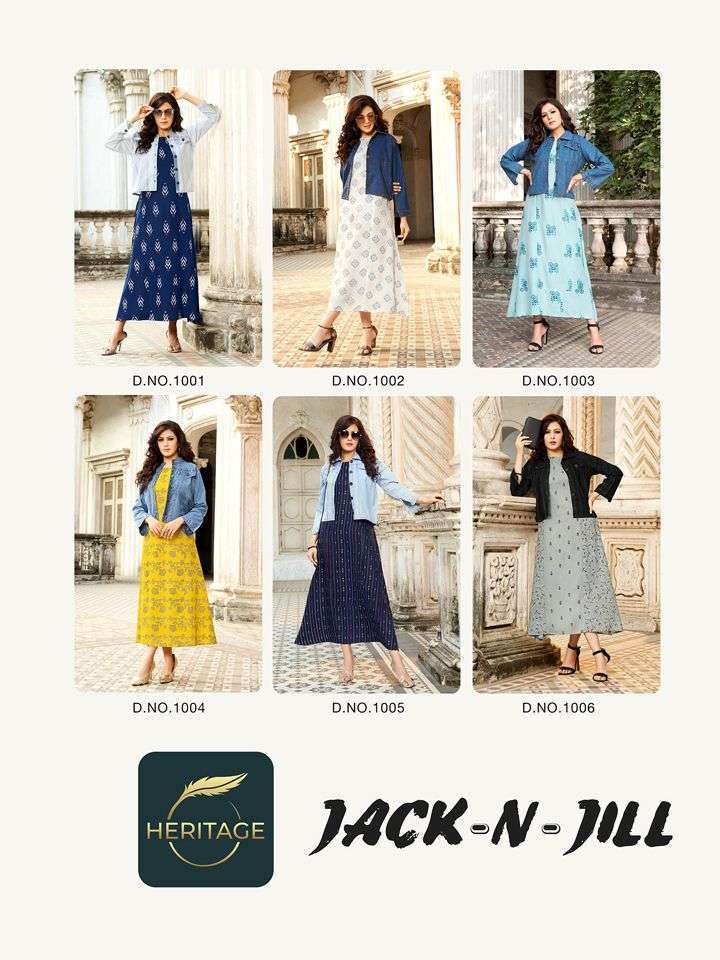 Denim jacket with hotsell long kurti