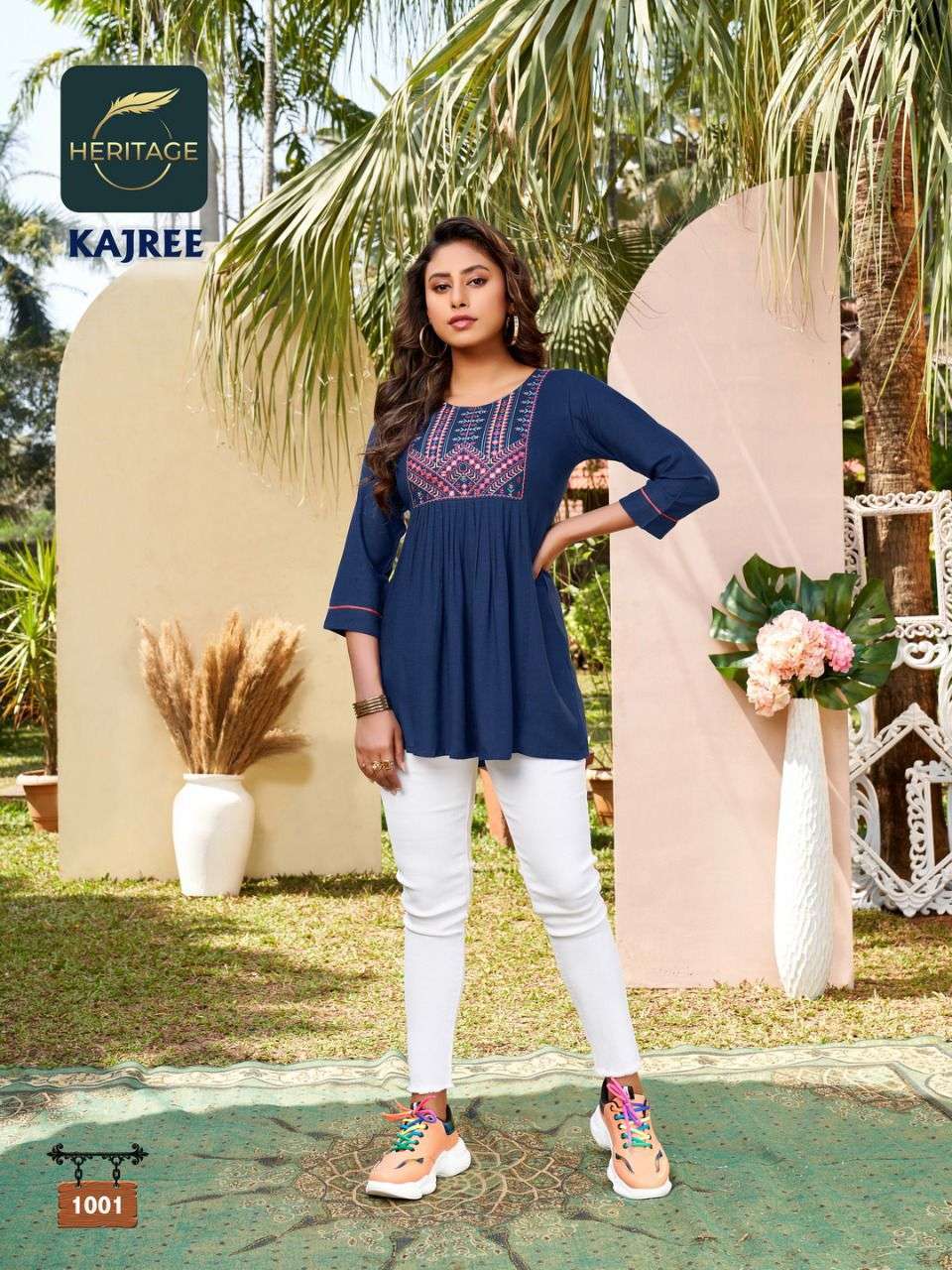 heritage kajree series 1001-1007 rayon slub short top 