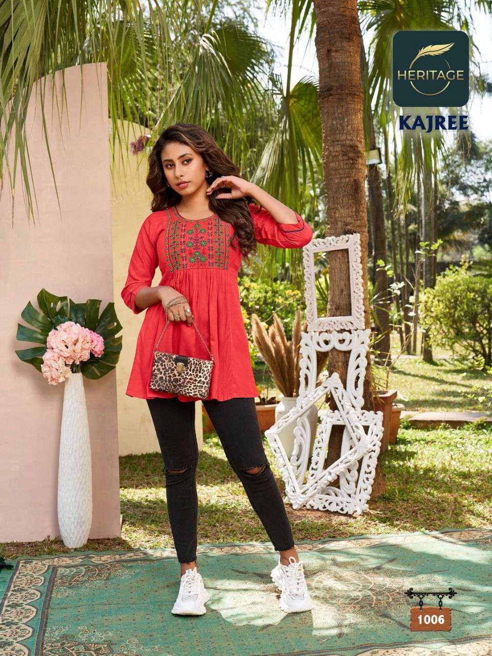 heritage kajree series 1001-1007 rayon slub short top 
