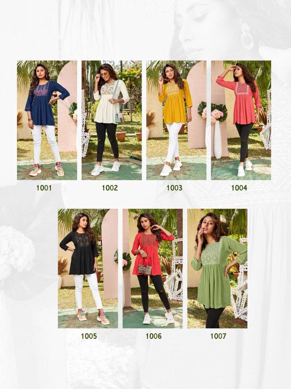 heritage kajree series 1001-1007 rayon slub short top 