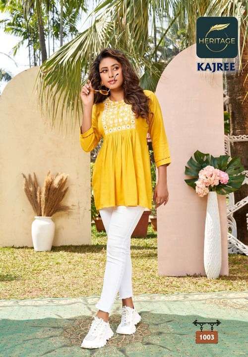 heritage kajree series 1001-1007 rayon slub short top 