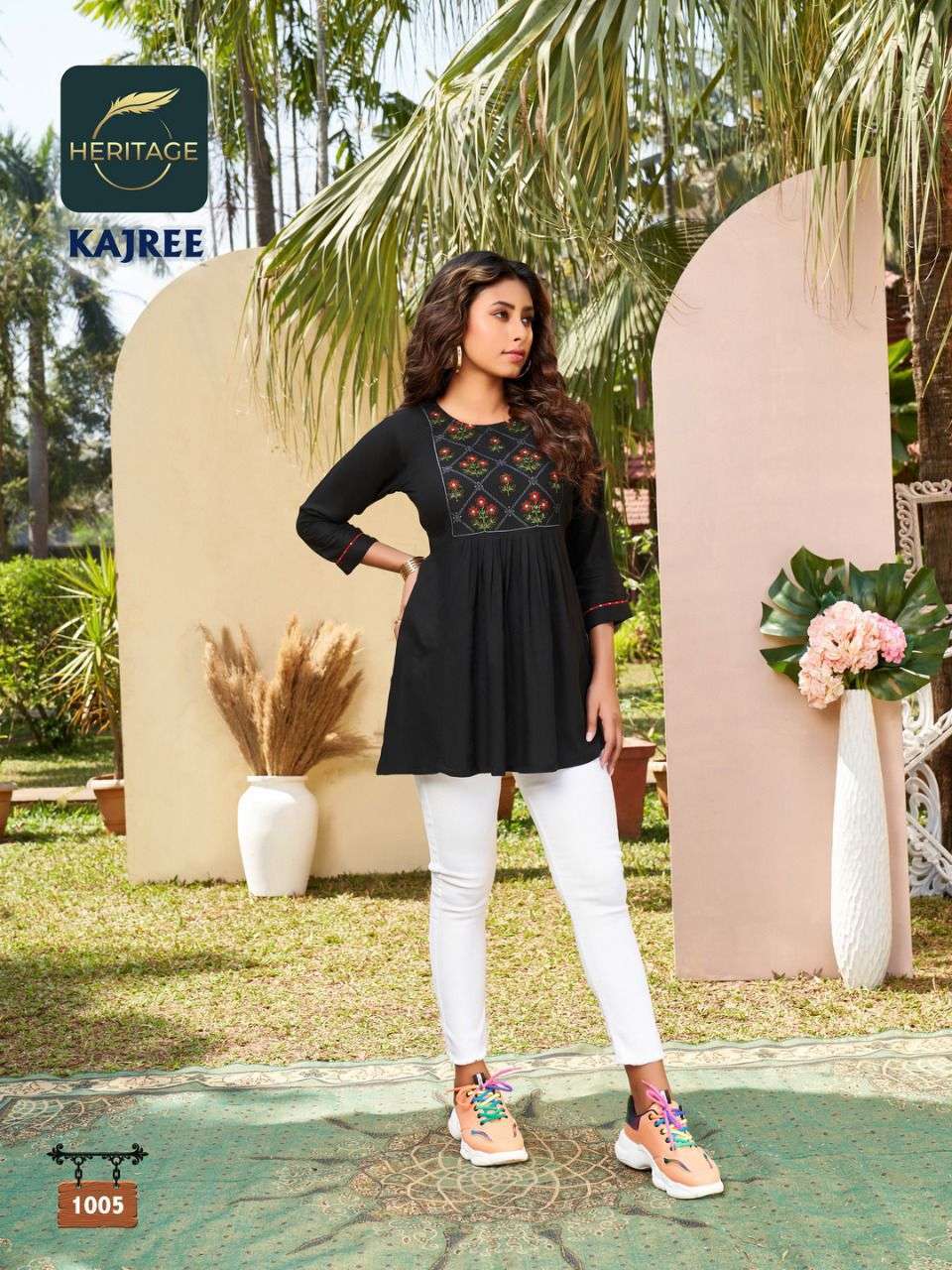 heritage kajree series 1001-1007 rayon slub short top 