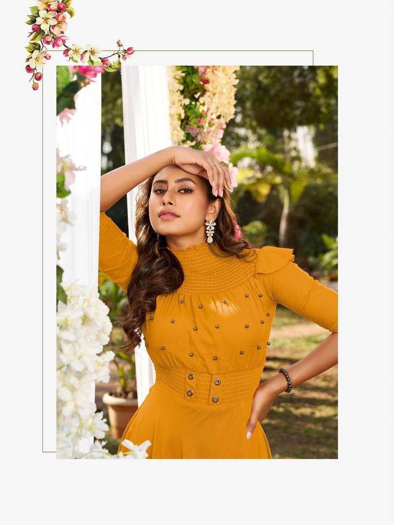 heritage trendy series 1001-1007 rayon heavy soft viscose liquid kurti