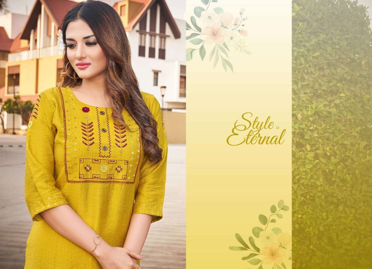 kalaroop score series 13105-13110 fancy rayon kurti 