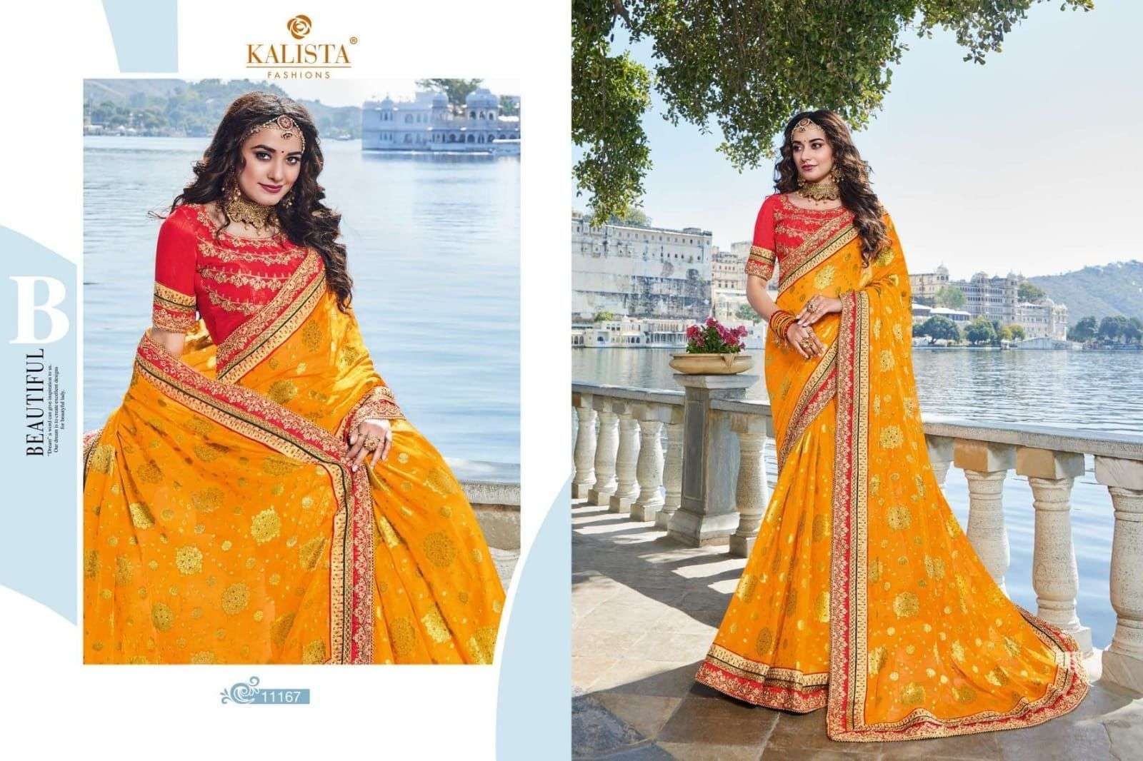 kalista kohinoor gold vol 2 series 11167-11172 Jacquard viscose saree