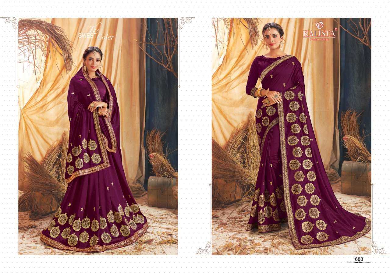 kalista mihika series 685-690 vichitra silk saree