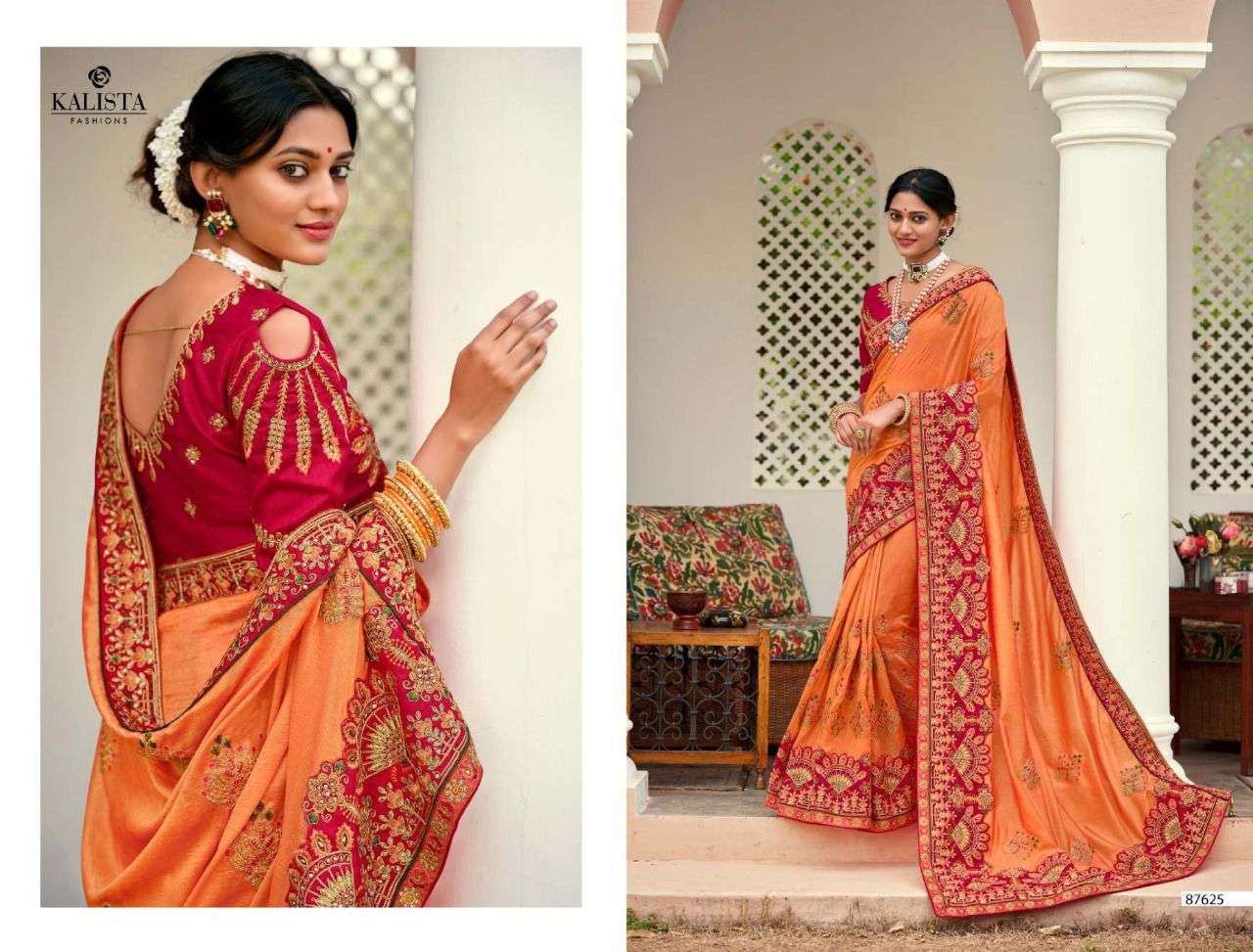 kalista rajnandini series 87621-87626 gaga silk saree