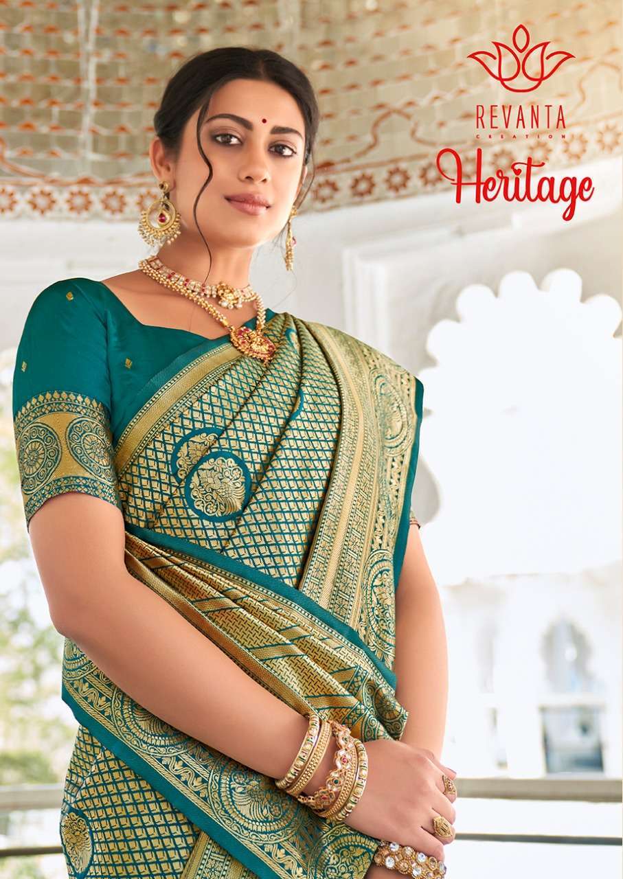 revanta heritage series 1001-1005 soft silk saree