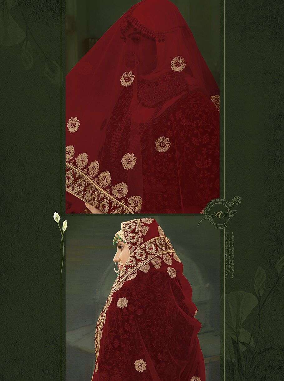 SENHORA DRESSES PEPLUM BRIDAL HERITAGE VOL-8 DESIGNER VELVET LEHENGA 