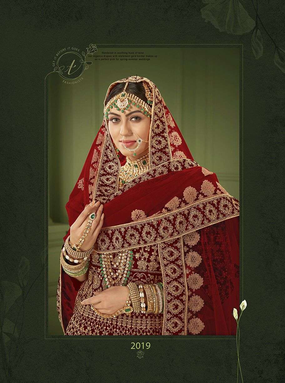 SENHORA DRESSES PEPLUM BRIDAL HERITAGE VOL-8 DESIGNER VELVET LEHENGA 