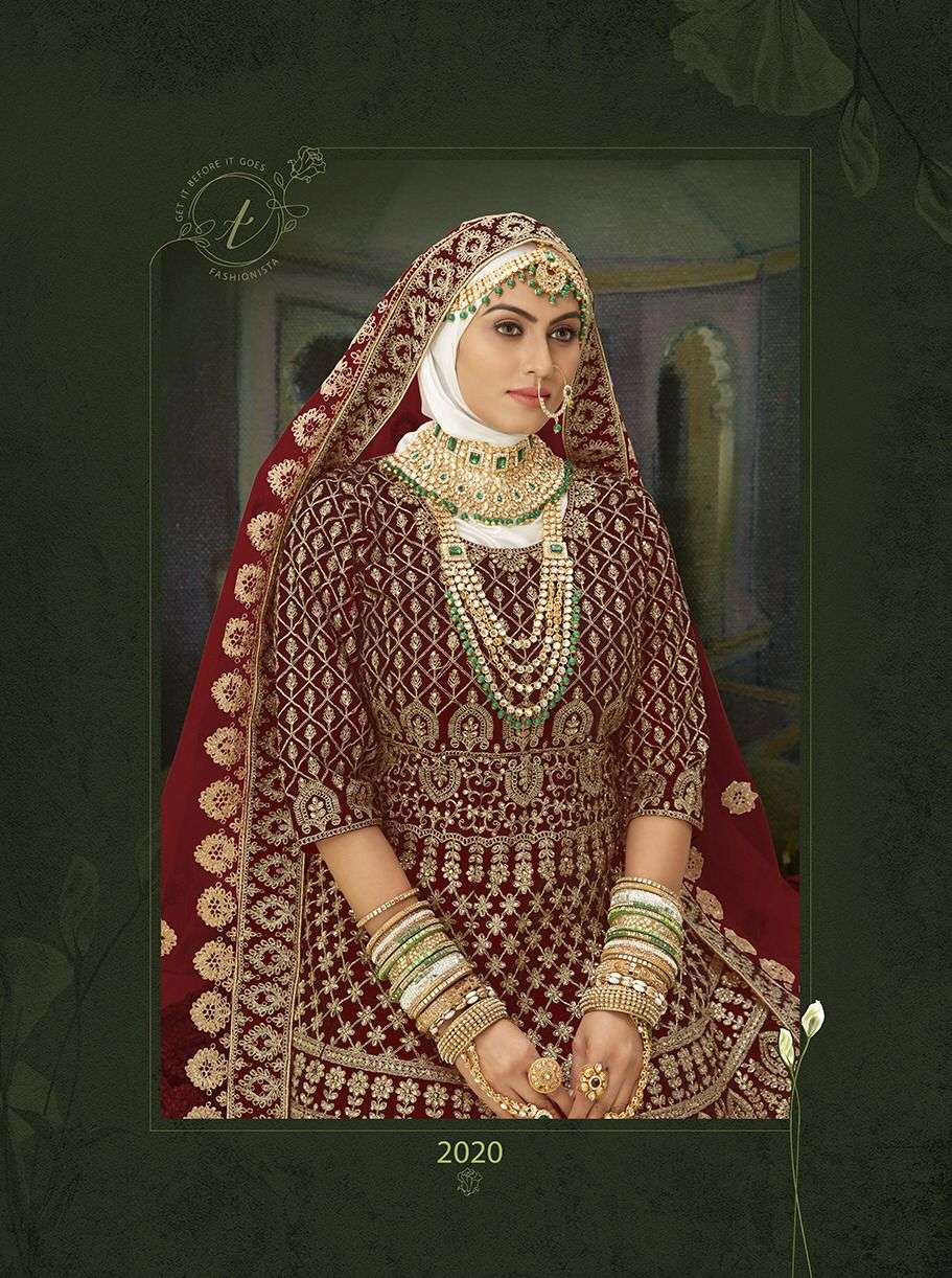 SENHORA DRESSES PEPLUM BRIDAL HERITAGE VOL-8 DESIGNER VELVET LEHENGA 
