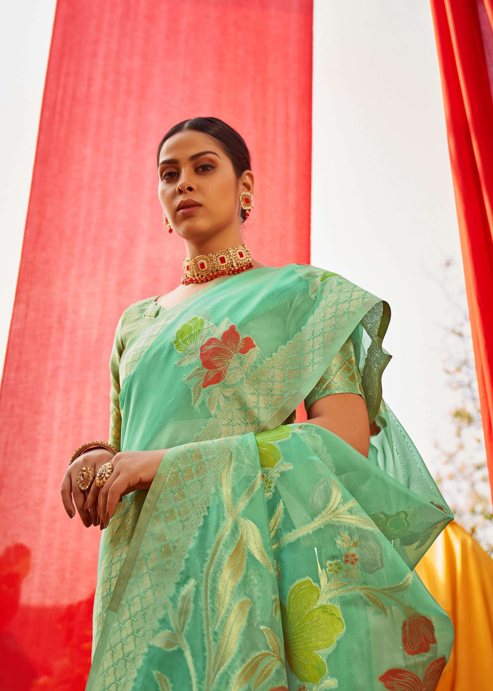 shangrila orgenza weaves vol 5 Pure Soft Original Organza saree