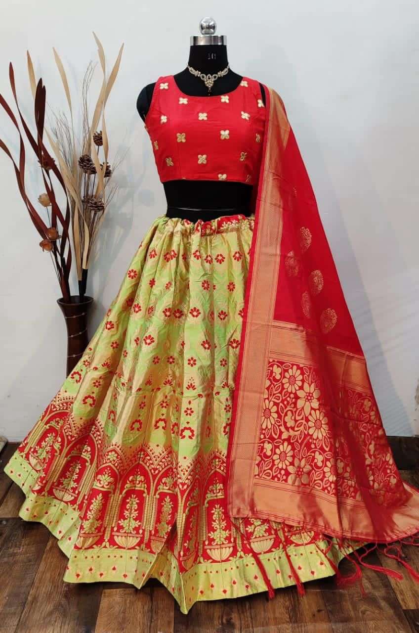 Readymade Multi Coloured Banarasi Brocade Lehenga Choli - Lehengas Designer  Collection
