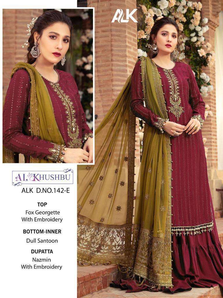 AL KHUSHBU MARIA B VOL-2 142 COLORS DESIGNER GEORGETTE SUIT 