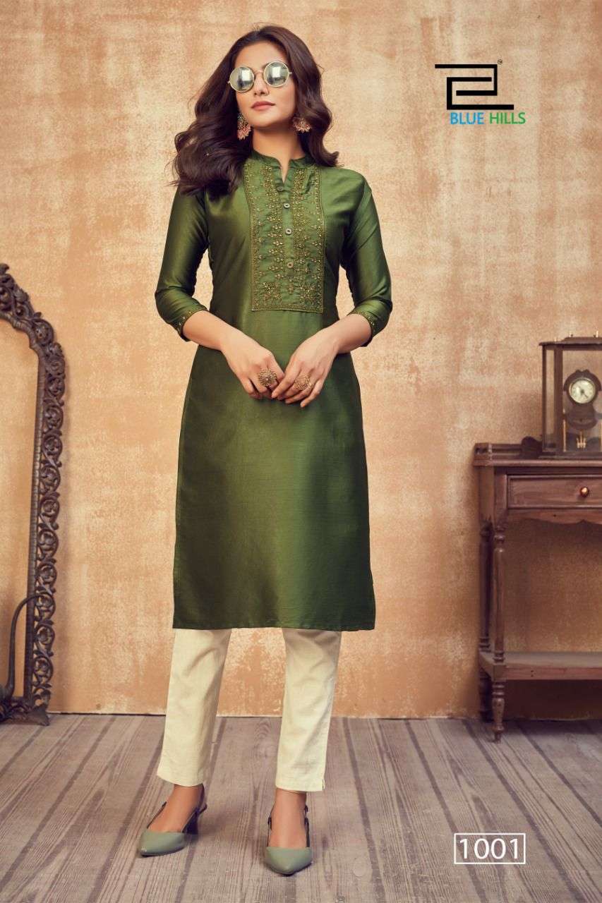 Ariyana Couture Puffed Sleeve Kurta And Embroidered Hem Pant Set | Green,  Pearl, K… | Sleeves designs for dresses, Dress design patterns, Embroidery  designs fashion
