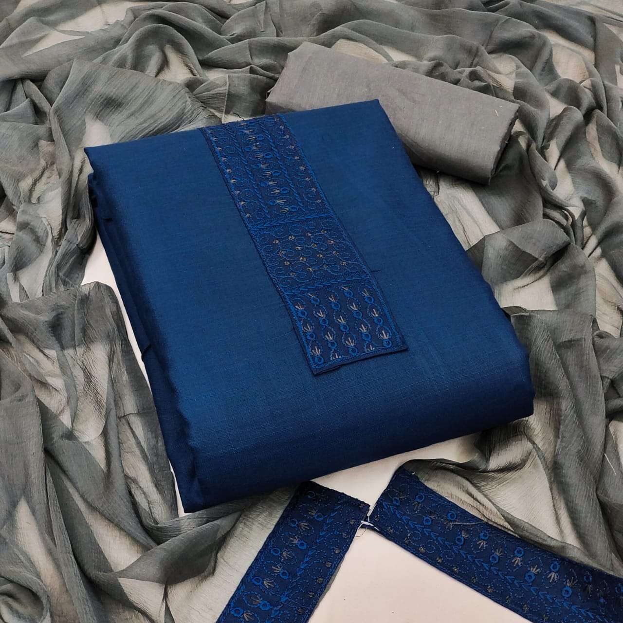 BT-07 DESIGNER BOMBAY COTTON TIE & DAMAN WORK NON CATALOG SUIT 