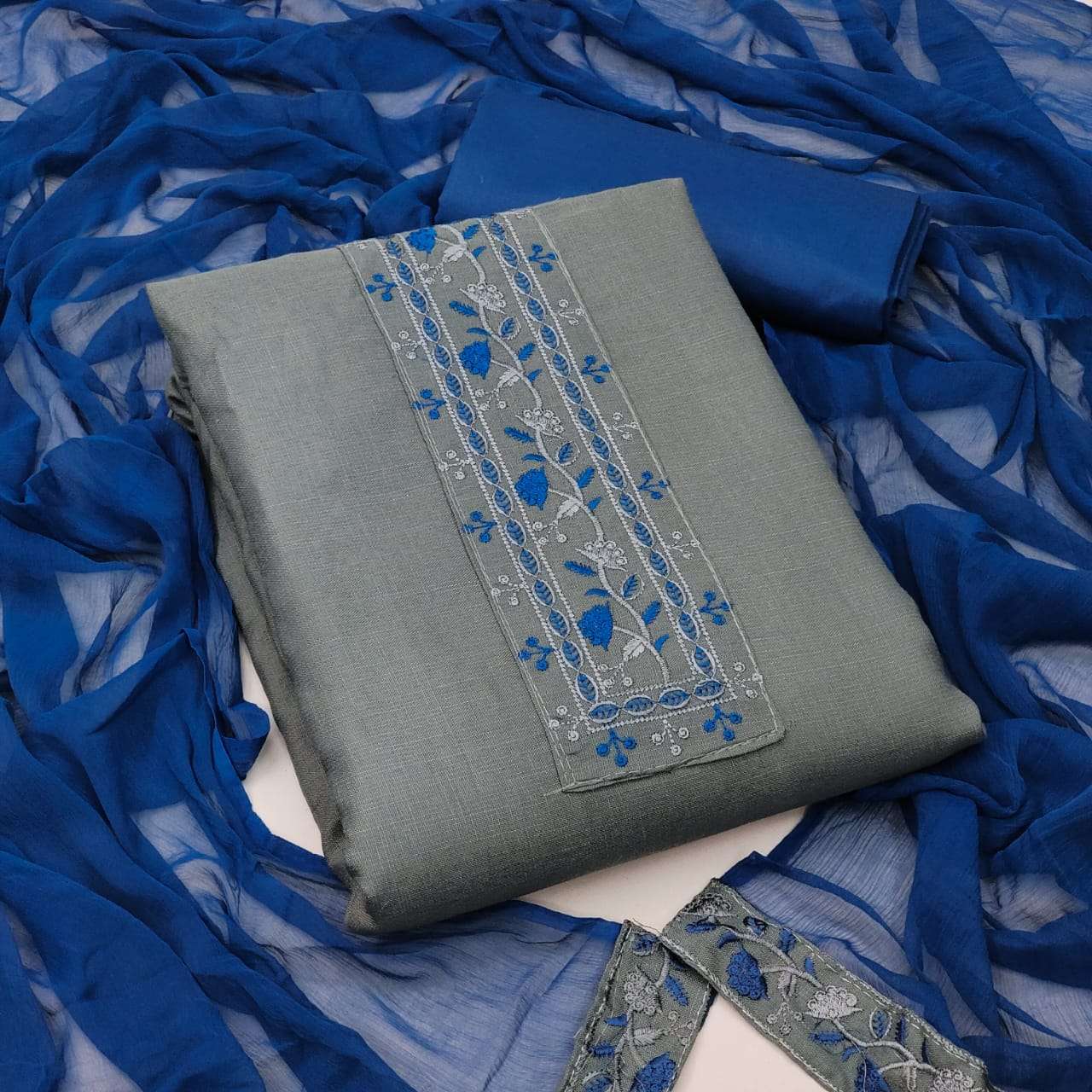 BT-07 DESIGNER BOMBAY COTTON TIE & DAMAN WORK NON CATALOG SUIT 
