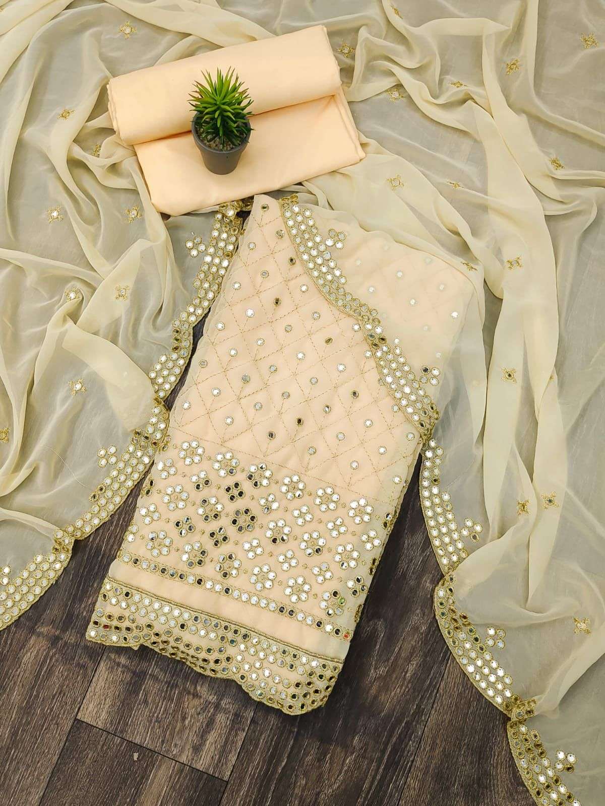 BT-17 DESIGNER GEORGETTE EMBROIDERY WORK NON CATALOG SUIT 