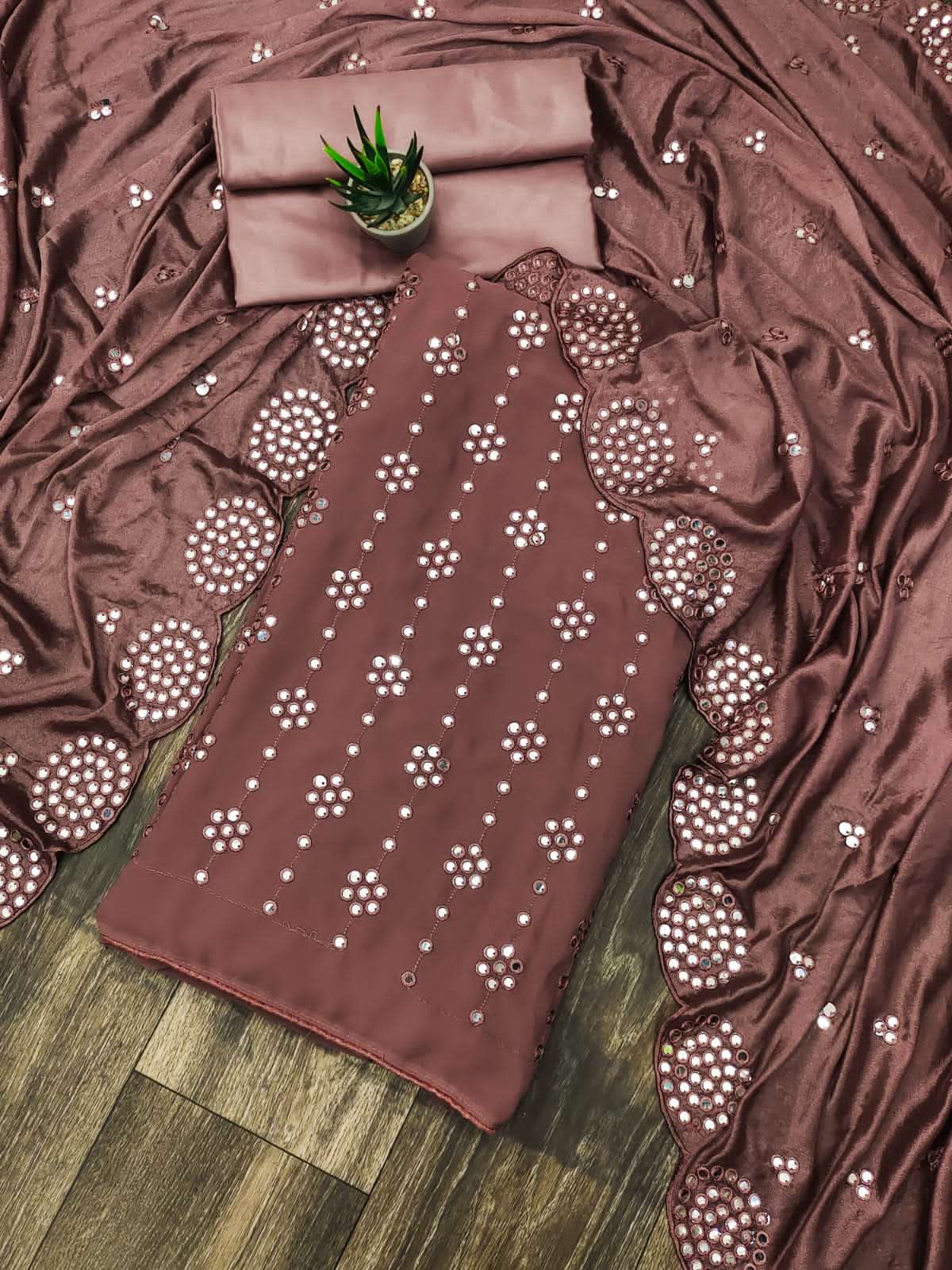 BT-17 SABYA SAACHI-35 DESIGNER FAUX GEORGETTE NON CATALOG SUIT 