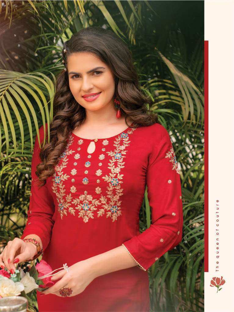 heritage kaya vol-2 series 201-207 rayon slub kurti 