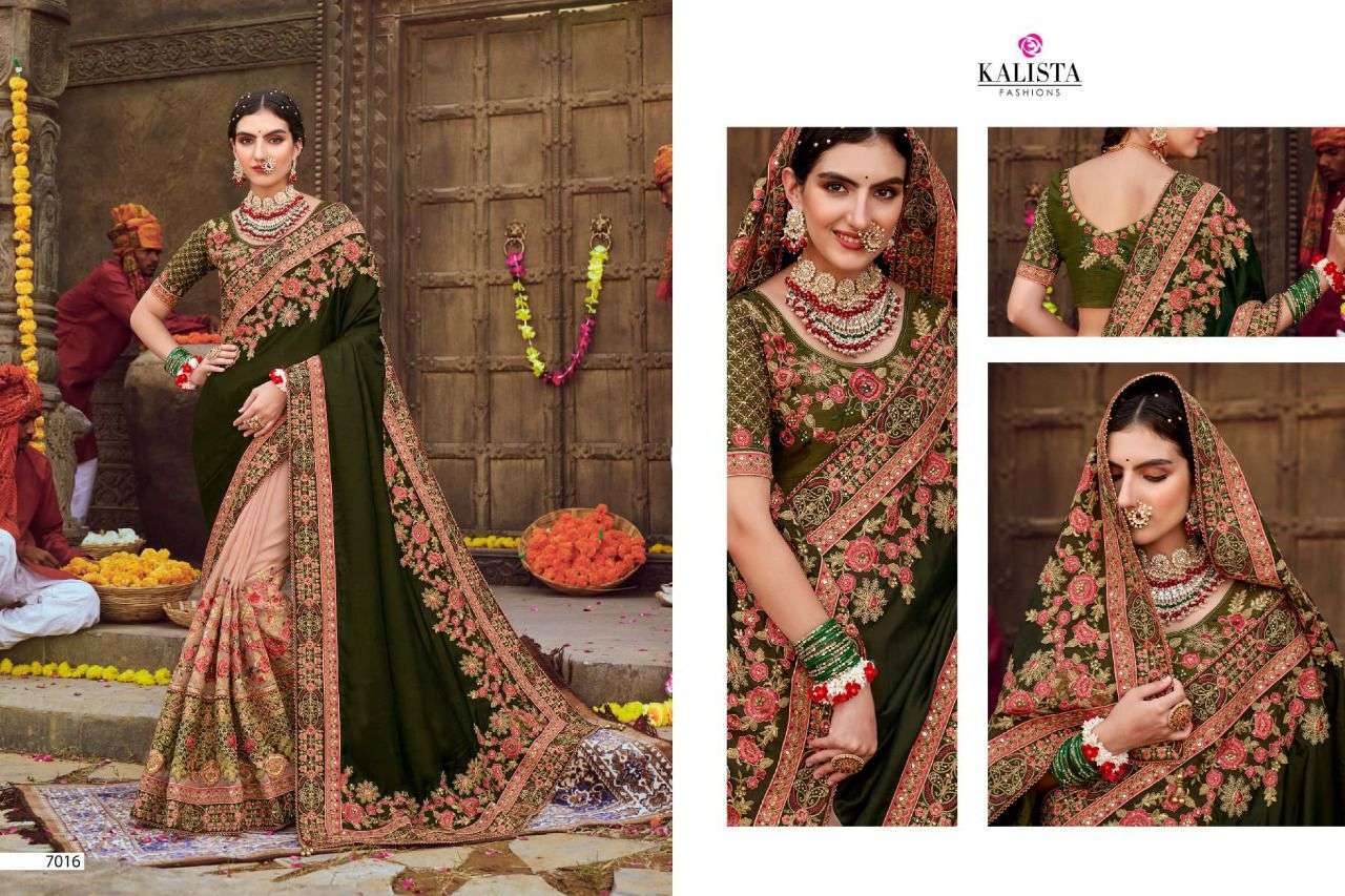 kalista khwaab vol 19 series 7012-7017 fancy fabric saree