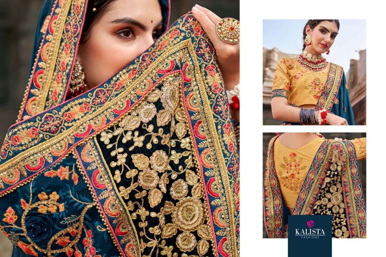 kalista khwaab vol 19 series 7012-7017 fancy fabric saree
