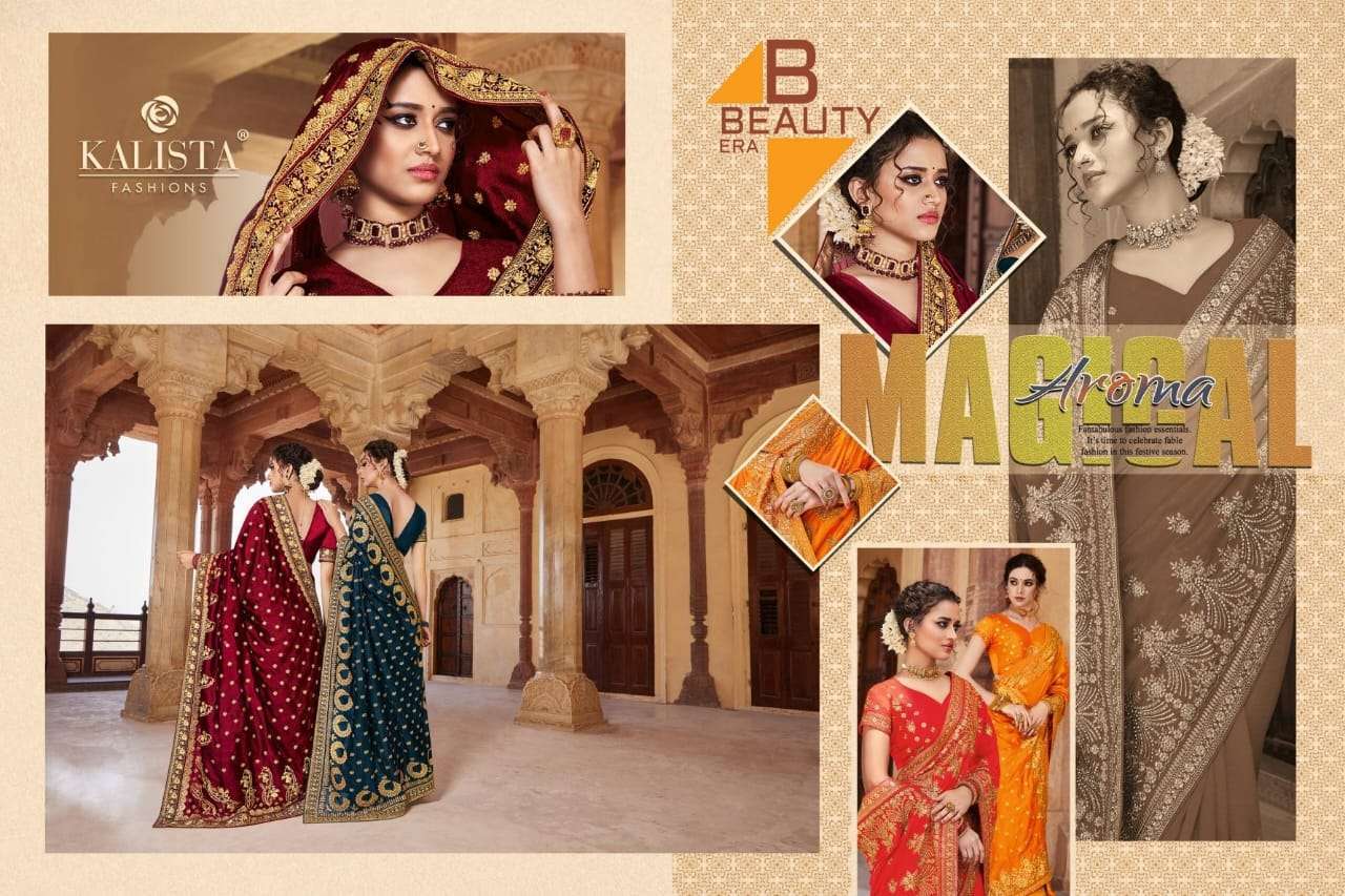 kalista virasat gold vol 3 series series 55013-55018 blooming silk saree