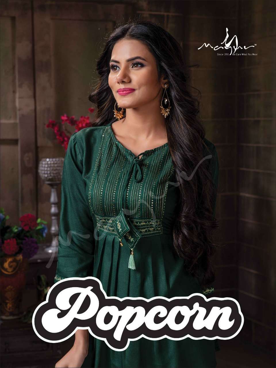 Mayur popcorn series 101-108 liva based rayon kurti 